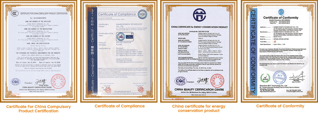 Rongta Product Certification