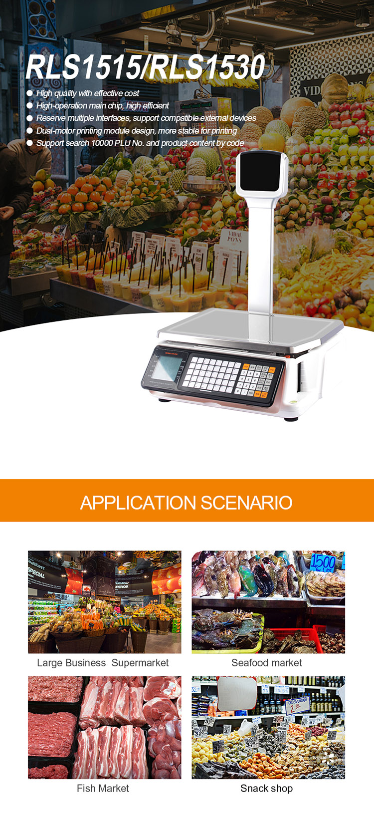 RLS1515 Barcode Label Scale