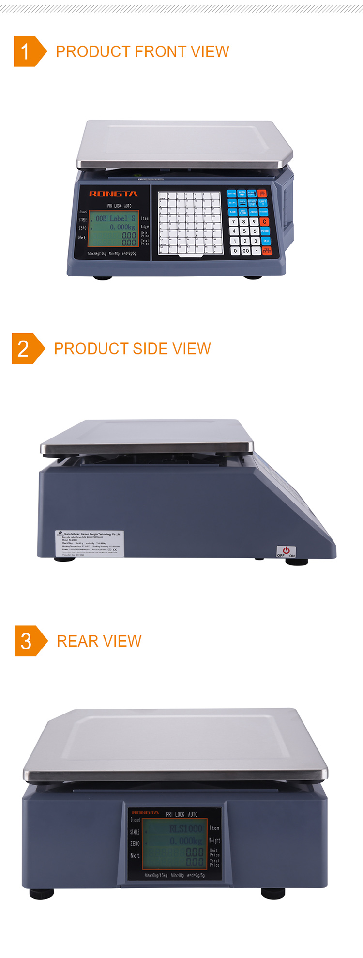 RLS1000B/RLS1100B Counter Barcode Label Scale