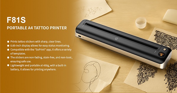 Rongta F81S Portable A4 Tattoo Printer: Unbounded Creativity, A New Era of On-the-Go Imprints
