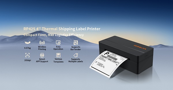 RP425 4'' Thermal Shipping Label Printer: Compact and Efficient, Boosting Logistics and Warehouse Management